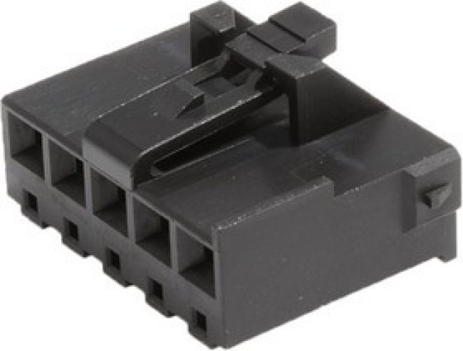 207458-0005, Conn Housing RCP 5 POS 3.96mm Crimp ST Cable Mount Black Bag