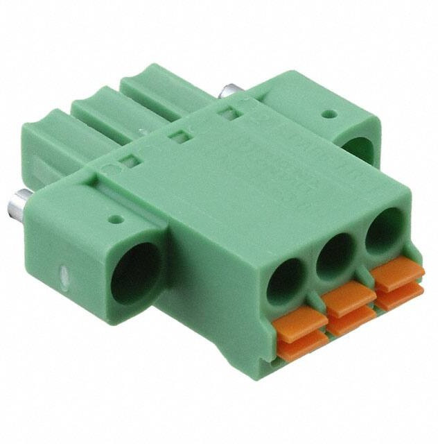 1966101, Pluggable Terminal Blocks 3 Pos 3.5mm pitch Plug 24-16AWG Spring