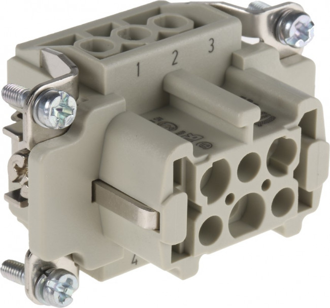 09330062701, Разъем: прямоугольный, "мама", Han E, PIN: 6, 6+PE, размер 6В, 16А