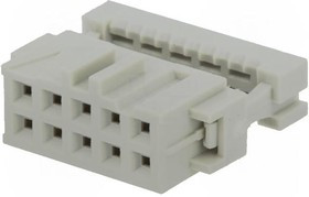 1-215882-0, Вилка, IDC, "мама", PIN: 10, на шлейф, 1,27мм, Ш.контактов: 2,54мм