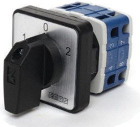 PSA040KD234(S), Переключатель кулачковый на панель двухполюсный 40А 400VAC тип 1-0-2