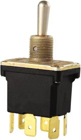 PT203SQQ, Рычажный переключатель, Вкл.-Выкл.-Вкл., DPDT, Без Подсветки, PT Series, Панель, 15 А