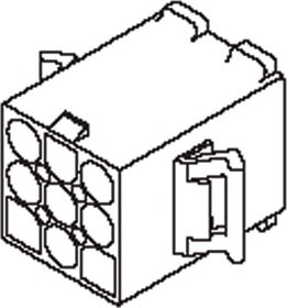 19-09-2069, STANDARD .093" Male Connector Housing, 6.7mm Pitch, 6 Way, 2 Row