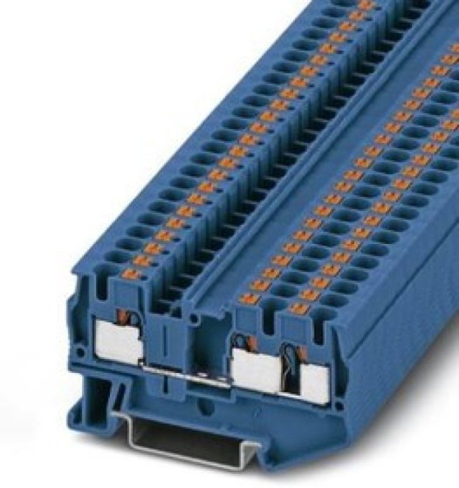 PT 4-TWIN BU, Клеммная колодка на DIN рейку, 3 вывод(-ов), 24 AWG, 10 AWG, 6 мм², Вставной, 36 А PT 4-TWIN BU, Клеммная колодка на DIN рейку, 3 вывод(-ов), 24 AWG, 10 AWG, 6 мм², Вставной, 36 А