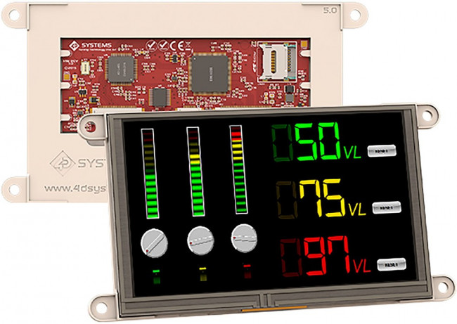 gen4-uLCD-50DT-AR, gen4 5in Arduino Compatible Display with Resistive Touch Screen gen4-uLCD-50DT-AR, gen4 5in Arduino Compatible Display with Resistive Touch Screen