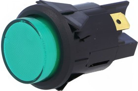 C7053AFBG3, Переключатель кнопочный, 2, DPST-NO, 16A/250ВAC, 16A/28ВDC, 25мм