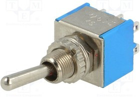 TSX203, Переключатель: тумблер, Пол: 3, DP3T, ON-OFF-ON, 3A/250ВAC, 20мОм