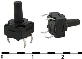 WS88125-250AH, Тактовая кнопка пылевлагозащищенная , 8х8х12.5 мм, OFF-ON (4Р), IP 67, 50 мА, 12 В, 100 мОм