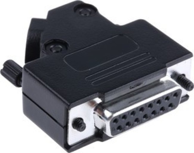 MHD45PPK15-DB15S-K, MHD45PPK 15 Way 45 ° D-sub Connector
