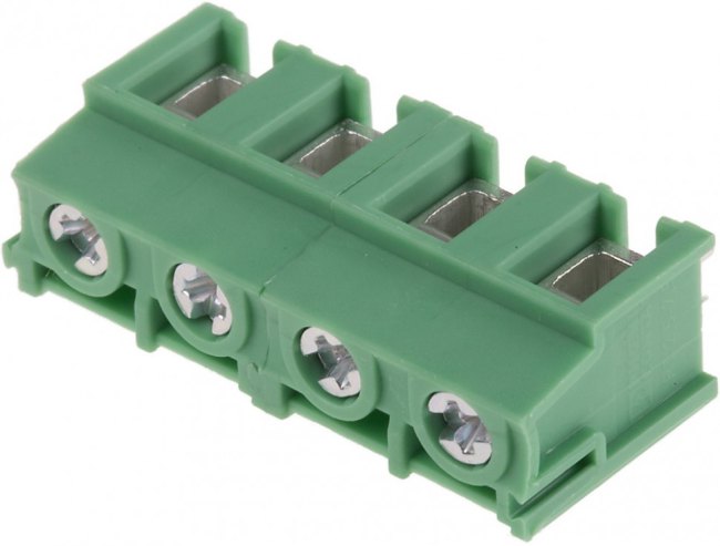 PCB terminal, 4 pole, pitch 7.5 mm, AWG 20-10, 32 A, screw connection, green, 1988121 PCB terminal, 4 pole, pitch 7.5 mm, AWG 20-10, 32 A, screw connection, green, 1988121