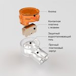 07-5402, Соединитель изолированный для жил К-2 (d=0.4-0.9 мм) D=2.08 мм