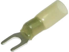 SV5.5-5 HST Yellow, Наконечник кабельный вилочный изолированный SV5.5-5 HST, 19 А, 12-10 AWG, желтый, латунь луженая
