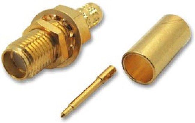 RSMA6411A1-3GT50G-1-50, Разъем РЧ / Коаксиальный, SMA RP Коаксиальный, Прямое Гнездо с Гайкой, Обжимной, 50 Ом RSMA6411A1-3GT50G-1-50, Разъем РЧ / Коаксиальный, SMA RP Коаксиальный, Прямое Гнездо с Гайкой, Обжимной, 50 Ом