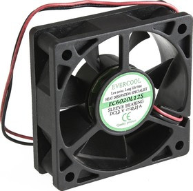 EC6020L12S, Вентилятор 12В, 60х60х20мм , подш. скольжения, 3500 об/мин