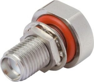 2946-6012, RF Connectors / Coaxial Connectors SMA F Bulkhead Conn for .085 Cable