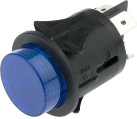 SP6018C1F0000, Illuminated Push Button Switch, Latching, Panel Mount, 25mm Cutout, DPST