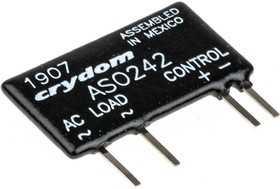 ASO242, Solid State Relay, 2 A rms Load, PCB Mount, 280 V rms Load, 10 V dc Control