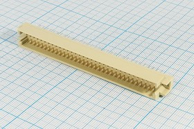 Прямоугольный соединитель штекер DIN41612, шаг P2,54мм, 96P[A+C], 3x32,A+C=2x32=64P,64 контакта, не полный,пластиковый, D32-64M1DL; №10085 ш