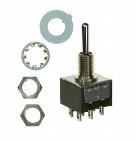 M2023SS4W01, Toggle Switches ON-OFF-ON .413 BAT 6MM BSHING SLDR LUG M2023SS4W01, Toggle Switches ON-OFF-ON .413 BAT 6MM BSHING SLDR LUG