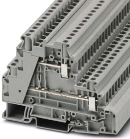 3214362, UT 4-L/L Series Grey DIN Rail Terminal Block, Screw Termination 3214362, UT 4-L/L Series Grey DIN Rail Terminal Block, Screw Termination