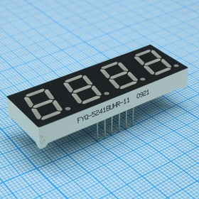 FYQ-5241BUHR-11, 13.2mm OA Красный 30-60mcd / FYQ-5241BUHR-11