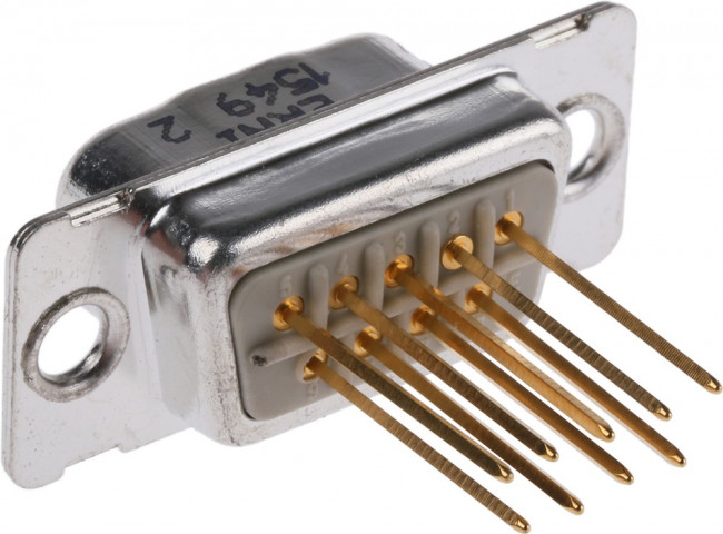 023327, 9 Way Panel Mount D-sub Connector Plug, 2.75mm Pitch