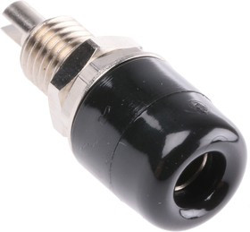 IBU401 BLK, Black Female Banana Socket, 4 mm Connector, Solder Termination, 32A, 30 V ac, 60V dc, Nickel Plating IBU401 BLK, Black Female Banana Socket, 4 mm Connector, Solder Termination, 32A, 30 V ac, 60V dc, Nickel Plating