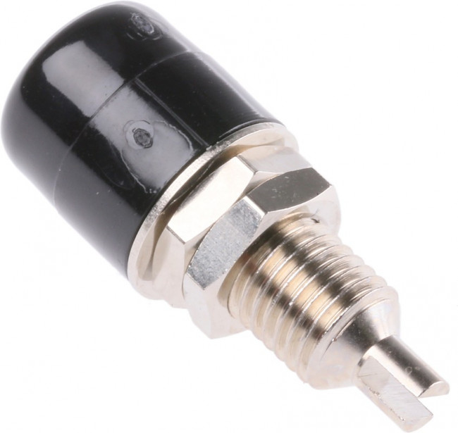 IBU401 BLK, Black Female Banana Socket, 4 mm Connector, Solder Termination, 32A, 30 V ac, 60V dc, Nickel Plating IBU401 BLK, Black Female Banana Socket, 4 mm Connector, Solder Termination, 32A, 30 V ac, 60V dc, Nickel Plating