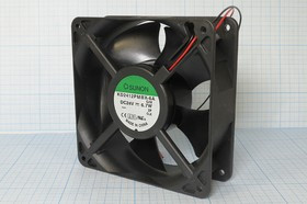 Вентилятор 120x120x38, напряжение 24В, ток 0,33А, выводы 2L, подшипник качения, KD2412PMBX-6A