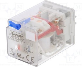 HR702CD024, Реле: электромагнитное, DPDT, Uобмотки: 24ВDC, 10A/250ВAC, 10А