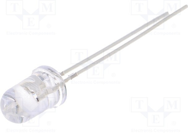 OSB5SA5A31A-12V, LED; 5mm; blue; 1560?2180mcd; 30°; Front: convex; 12V; Pitch: 2.54mm