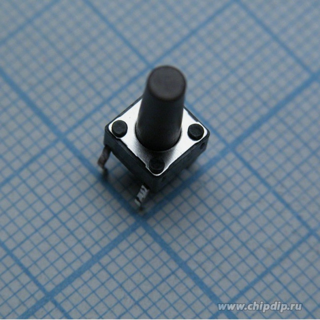 DTS-66N-V, Tactile Switch, 1NO, 1.6N, 6.2 x 6.2mm, DTS