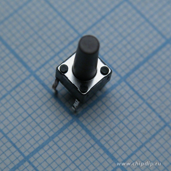 DTS-66N-V, Tactile Switch, 1NO, 1.6N, 6.2 x 6.2mm, DTS