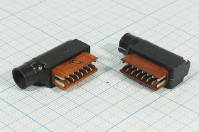 Разъем Прямоугольный соединитель вилка, контакты 16C, на кабель, угловой, РШ2Н-1-30