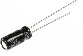 ECAP (К50-35), 100 мкФ, 16 В, 105°C, Конденсатор электролитический алюминиевый