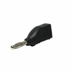 BU-16-0, Banana Connector, Plug, Black, 15A, 1kV, Nickel-Plated