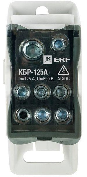 Блок распределительный КРОСС крепеж на панель и DIN КБР-125А EKF plc-kbr125 Блок распределительный КРОСС крепеж на панель и DIN КБР-125А EKF plc-kbr125
