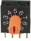 FR01KR10H-S, Coded Rotary Switches 10MM DECI 10P SHAFT REAL CODED R/A