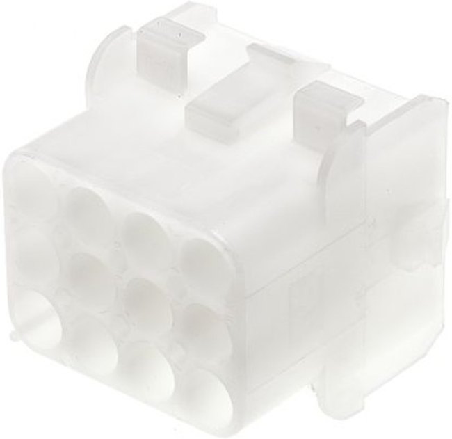 1-480709, Universal MATE-N-LOK Female Connector Housing, 6.35mm Pitch, 12 Way, 3 Row 1-480709, Universal MATE-N-LOK Female Connector Housing, 6.35mm Pitch, 12 Way, 3 Row
