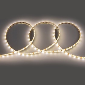 General Лента Светодиодная 5 метров 4,8Вт 12В SMD2835 8мм 300 диодов 7 Лм/чип IP65 3000К Теплый белый свет 500120 GLS-2835-60- 4.8-12-IP65-P