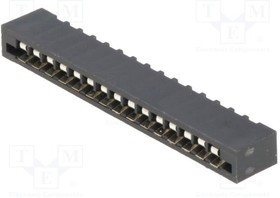 DS1020-15ST1D, Разъем: FFC (FPC), прямой, PIN: 15, NON-ZIF, THT, луженые, 20мОм