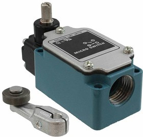 1LS1-L-SIG, Switch Limit N.O./N.C. SPDT Side Rotary with Roller Lever Screw Mount 0.8A 250VDC Rotary Conduit