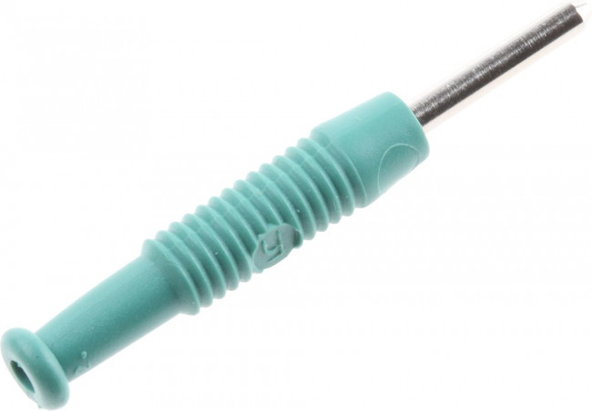 973509104, Green Male Banana Plug, 2mm Connector, Solder Termination, 6A, 60V dc, Nickel Plating