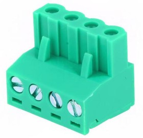 326-041-14, Разъемный клеммник, 5мм, Кол-во полюс: 4, прямой, вилка, "мама"