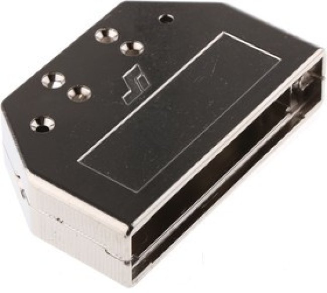 8655MH5012LF, 8655MH Series Die Cast Zinc D Sub Backshell, 50 Way, Strain Relief