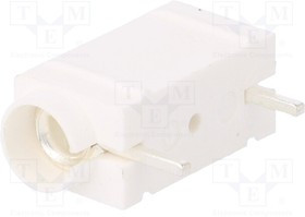 571-0600, Гнездо; "банан" 4мм; 10А; 250ВDC; белый; посеребренные; PCB; 23,3мм