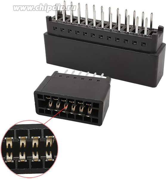 EC-62P-S Card edge connector краевой разъем на печатную плату под пайку, 62 PIN, шаг 2.54мм, прямой