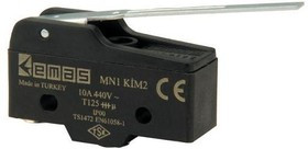 MN1KIM2, Микропереключатель 10А 250VAC с лапкой