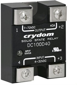 DC100D80, Solid State Relays - Industrial Mount SSR DC OUTPUT 72VDC/80A 4-32VDC