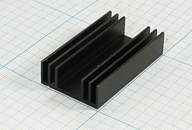 Охладитель (радиатор охлаждения) 50x 30x 12, тип F10, аллюминий, BLA051-50, черный